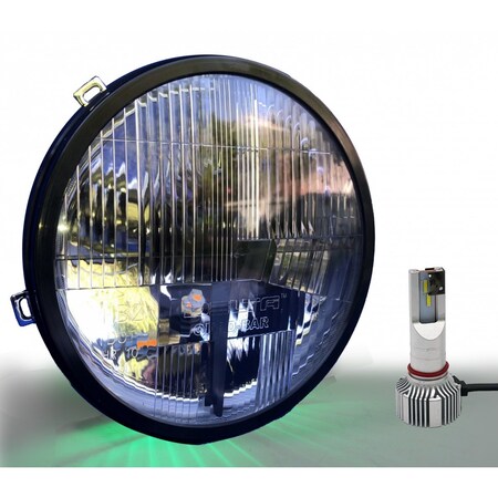 Delta Lights LED  QUAD-BAR HI/LO 25W HEADLIGHT SET  W/LED MOOD LIGHT Jeep JK PR 01-1198-LEDG